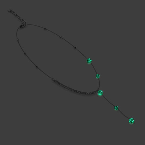 Lilac | Silver | Firefly Glass Cascade Double Pendant